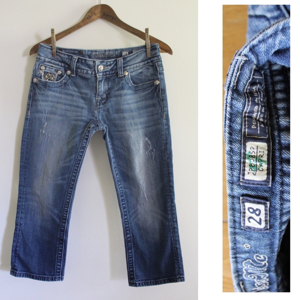 Miss Me Bejeweled Capri Jeans 28 6 Preowned